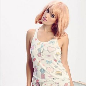 Wildfox vintage style emoji tank top